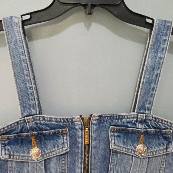 Liu Jo Milano Designer Jean Top & Skirt Set Women’s Size 6/27 Blue Denim - Picture 7 of 16